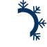 Animated circle that is half snowflake and half sun