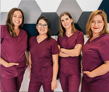 Four smiling dental team members at Nepean Dental Centre